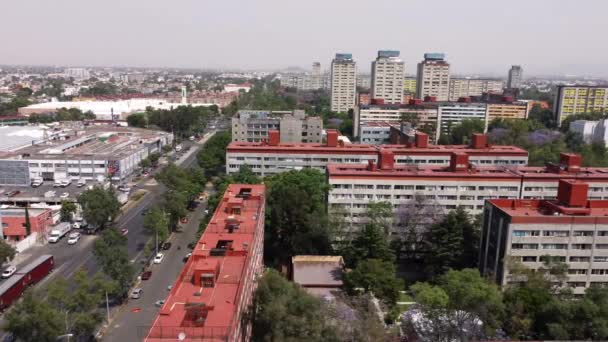 Slider Girato Edificio Simile Tlatelolco Città Del Messico — Video Stock