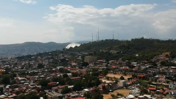 Meksika Daki Oaxaca Şehrinin Insansız Hava Aracı Görüntüleri Dağlar Geleneksel — Stok video