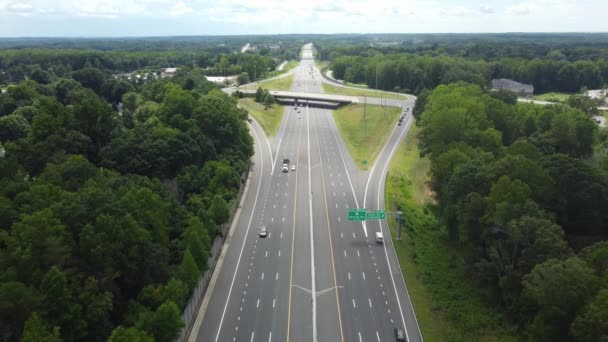 Traffic Traveling Interstate Winston Salem — Stock Video