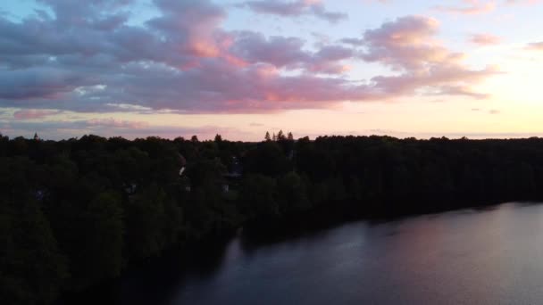 Beautiful Warm Balmy Summer Evening Great Aerial View Flight Pedestal — Stock Video