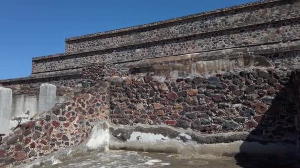 マヤ遺跡チアパス 明るい夏の朝にメキシコのパレンケのパンショット 古い歴史的建築 — ストック動画