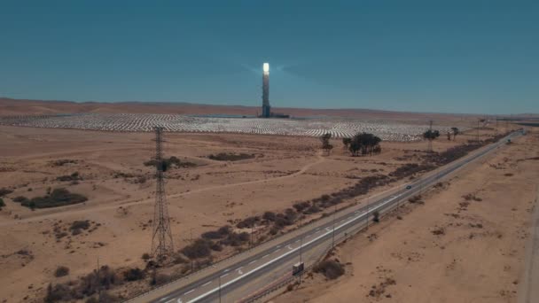 Centrale Solare Nel Deserto Del Negev Iarael Ashalim Power Station — Video Stock