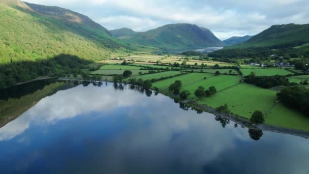 Veduta Del Lago Buttermere Fino Crummock Water Lake District — Video Stock