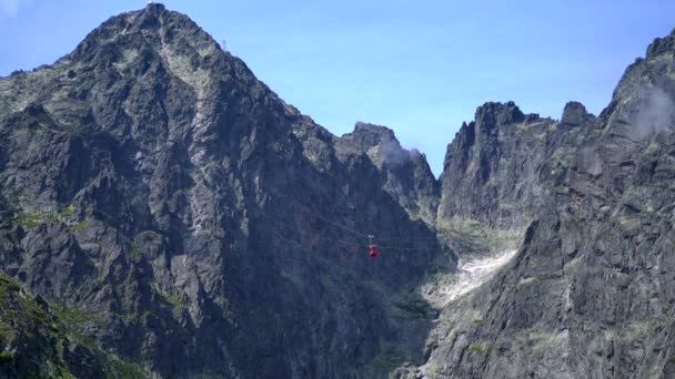 Paysage Naturel Des Montagnes High Tatra Télécabine Slovaquie — Video