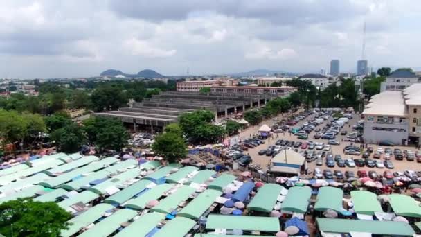 Vista Panorâmica Ariel Cidade Abuja Nigéria Bairro Residencial — Vídeo de Stock