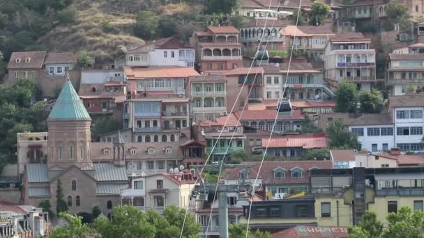 Stolica Gruzji Tbilisi Przeszła Wiele Renowacji Inwazji Ogromnego Rozwoju Tego — Wideo stockowe