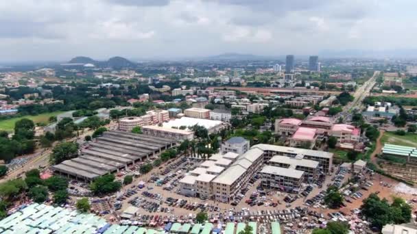 Vista Panorâmica Ariel Cidade Abuja Nigéria — Vídeo de Stock