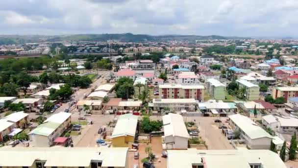 Vista Panorâmica Ariel Cidade Abuja Nigéria Bairro Residencial — Vídeo de Stock
