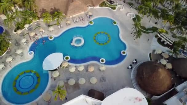 Playa Del Carmen Beach Resorts Wit Zand Turquoise Water — Stockvideo