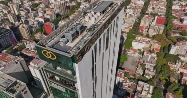 Cidade México Aerial V40 Alto Ângulo Aves Olho Visão Drone — Vídeo de Stock