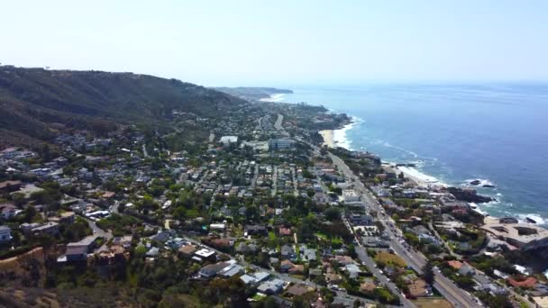 Veduta Aerea Laguna Beach Coastal City Orange County California Usa — Video Stock