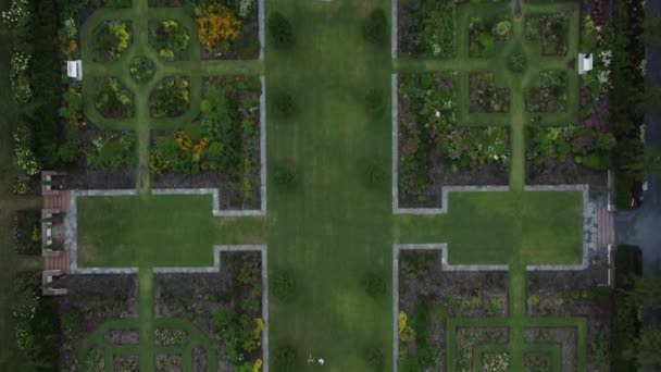 Reynolda Garden Symmetrical Garden View Winston Salem — Stock Video