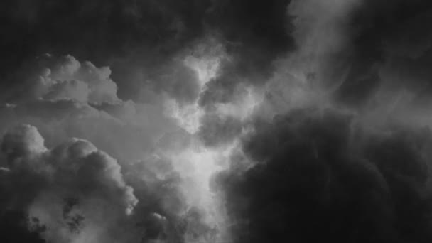 Thunderstorms Dark Clouds Moving Sky — Stockvideo