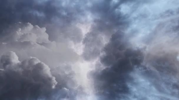 Vista Tormentas Eléctricas Nubes Movimiento — Vídeo de stock