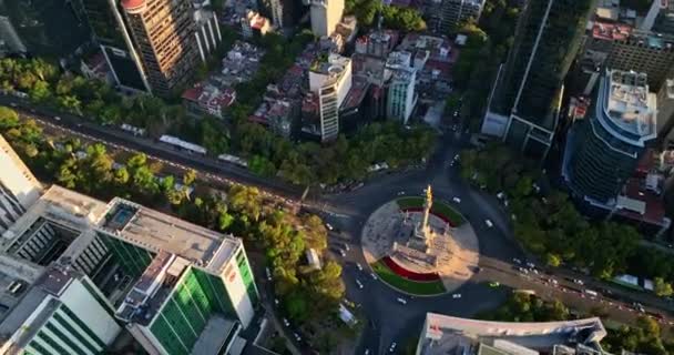 Mexico City Aerial Hög Vinkel Spektakulära Fåglar Ögon Drönare Flyga — Stockvideo