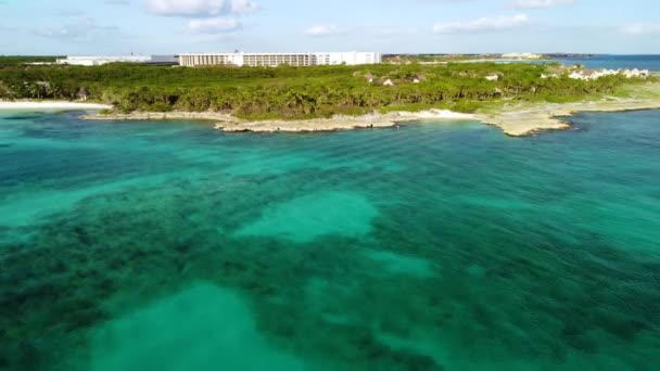 Кришталеві Чисті Бірюзові Води Playa Del Carmen — стокове відео