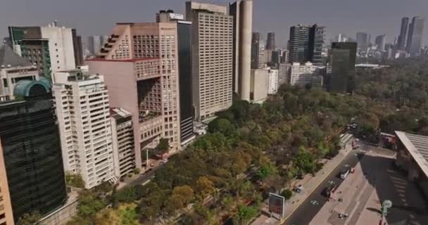 Mexico City Aerial V96 Alacsony Szintű Flyover Boosque Chapultepec Park — Stock videók