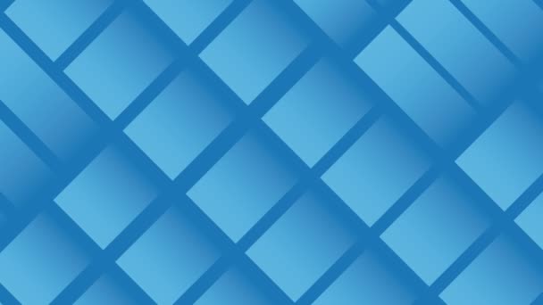 Background Blue Rectangular Shapes Running Diagonally Screen Abstract Blue Background — Stock Video