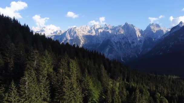 Kuzey Talya Daki Dolomitler Güzel Bölgesinde Arka Planda Olağanüstü Dağ — Stok video