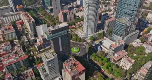 Mexico City Aerial V43 Fåglar Ögonvy Drönare Viadukt Och Runt — Stockvideo