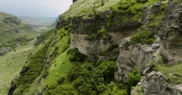 Gürcistan Meskheti Deki Khertvisi Kalesi Nin Yanındaki Akan Nehir Boyunca — Stok video
