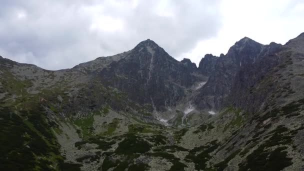 Beautiful Nature Landscape High Tatra Mountain Lomnicky Peak Summit — Stock Video