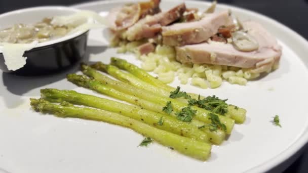 Coisas Carne Porco Fapresentação Coisas Carne Porco Filé Echine Dois — Vídeo de Stock