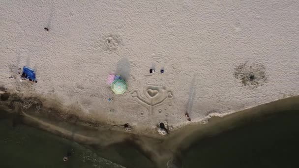 Birds Eye View Zooming Out Aerial Drone Shot Sand Art — Wideo stockowe