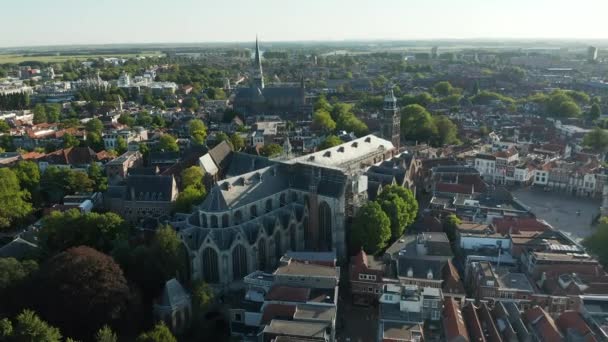 Città Gouda Con Chiesa Sint Jan Case Suo Vecchio Municipio — Video Stock