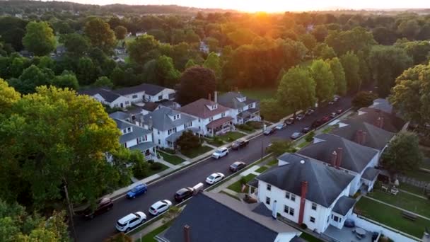 Meio Século Dois Andares Casas Cidade Dos Eua Estilo Vida — Vídeo de Stock