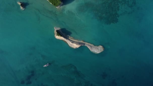 그리스의 코르푸 바위섬의 — 비디오