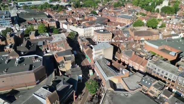 Town Centre Aylesbury Buckinghamshire Drone Aerial View — Stock Video