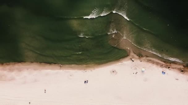 Incrível Turismo Lado Mar Areia Branca Água Verde Destino Férias — Vídeo de Stock