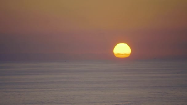 太平洋上のパステルカラーの夕日タイムラプス — ストック動画