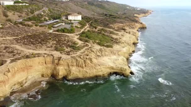 Sunset Cliffs Natural Park Point Loma Bakgrunden San Diego Kalifornien — Stockvideo