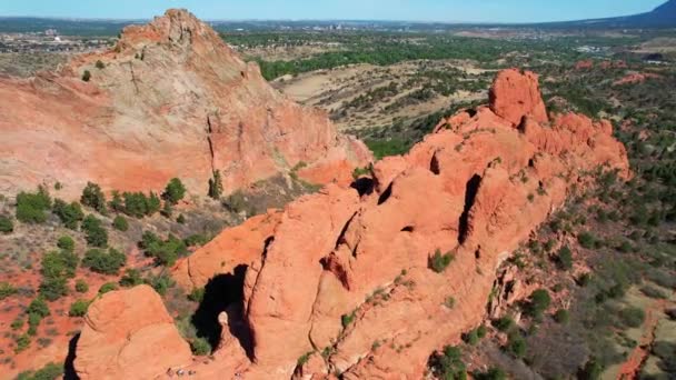 Jardim Dos Deuses Colorado Springs Cliff — Vídeo de Stock