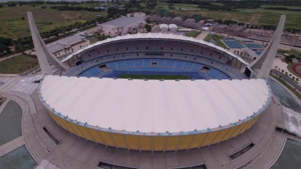 Drönare Film Över Morodok Techo National Stadium Några Kilometer Från — Stockvideo