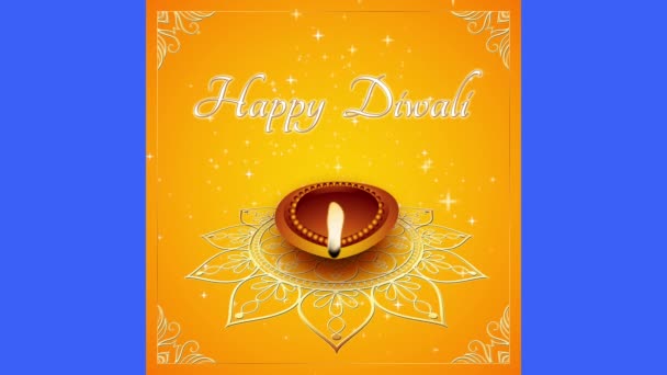 Happy Diwali Festival Social Media Post Partícula Backgrouund — Vídeos de Stock