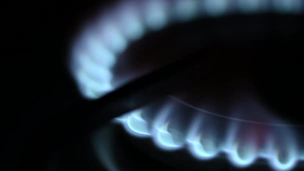 Gas Stove Dark Natural Gas Gas Stove Gasoline — Stock Video