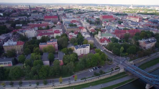 Cracow Daki Hava Üssü Güneşli Bir Günde Araba Süren Polonya — Stok video