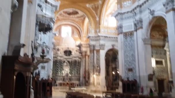 Venise Intérieur Une Église Pan Pan Plafond Haute Qualité Images — Video