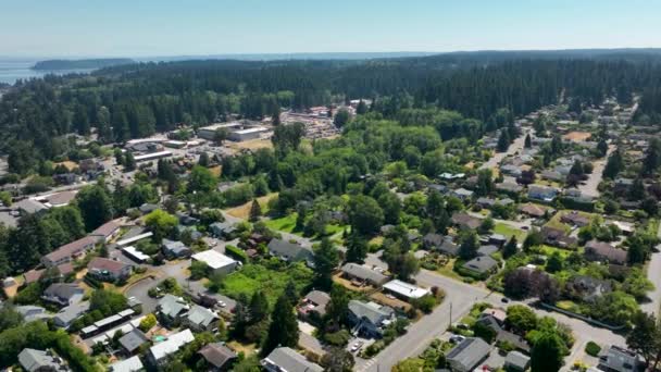 Aerial View Langley Neighborhoods County Fair Background — Stock Video