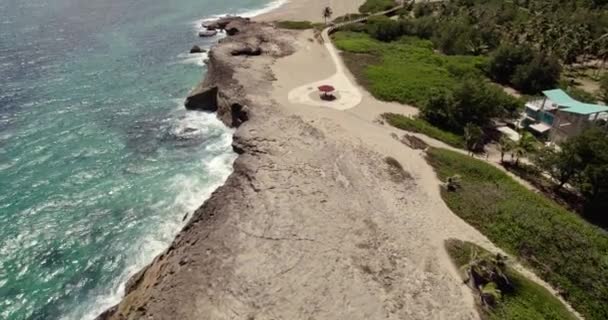 Vista Aerea Sulla Costa Rocciosa Parco Paseo Tablado Isabela Nella — Video Stock