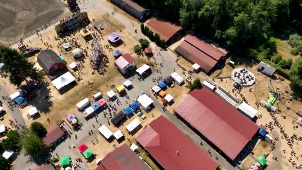 Blick Von Oben Auf Die Langley County Fair Auf Whidbey — Stockvideo