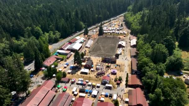 Amplia Toma Aérea Feria Del Condado Whidbey Island — Vídeo de stock