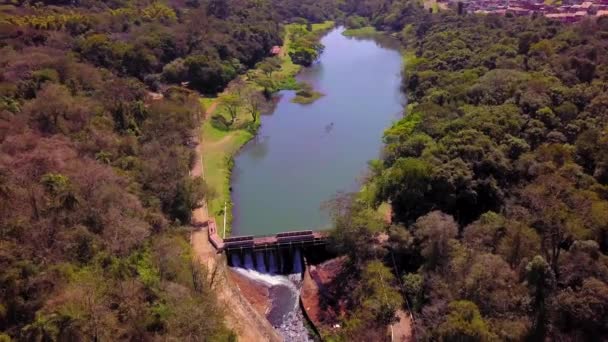 Luftaufnahme Von Ribeiro Camb Arthur Thomas Municipal Park Londrina Parana — Stockvideo