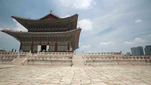 Geunjeongjeon King Throne Hall Gyeongbokgung Palace Grote Residentie Van 14E — Stockvideo