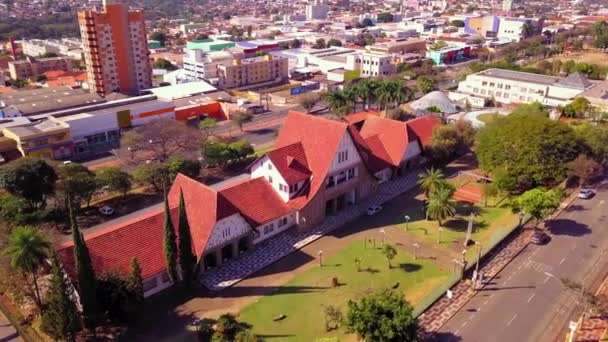 Aero Registration Old Train Station Londrina Parana Brazil — Stock Video