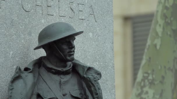 Het Doughboy Memorial Chelsea Park New York — Stockvideo