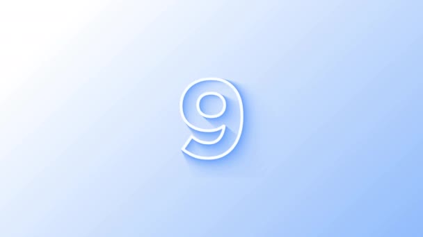 Clean Modern Gradient Sekunden Countdown Timer Clock Top Dynamic Beautiful — Stockvideo